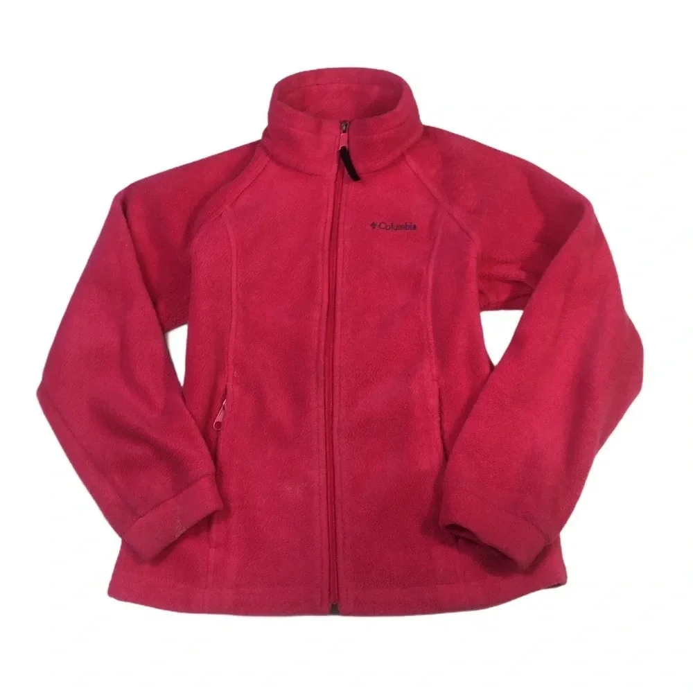 BY36 Girls Columbia Co. Full Zip Fleece Jacket M 10/12